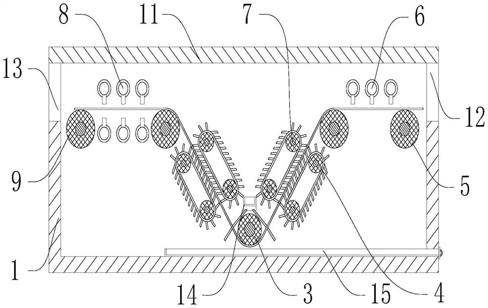 Size scraping device for cloth production