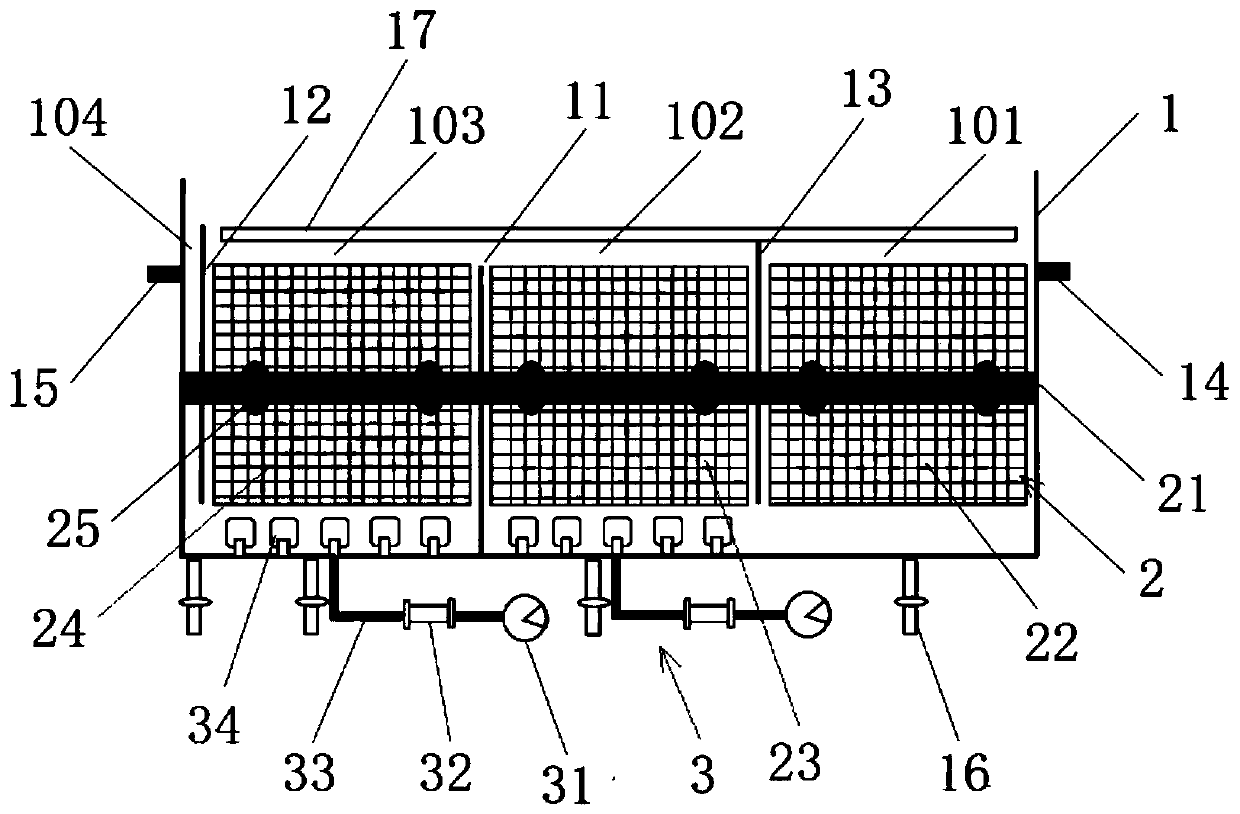 Pneumatic biological drum device and wastewater treatment method with function of efficient biological nitrogen removal