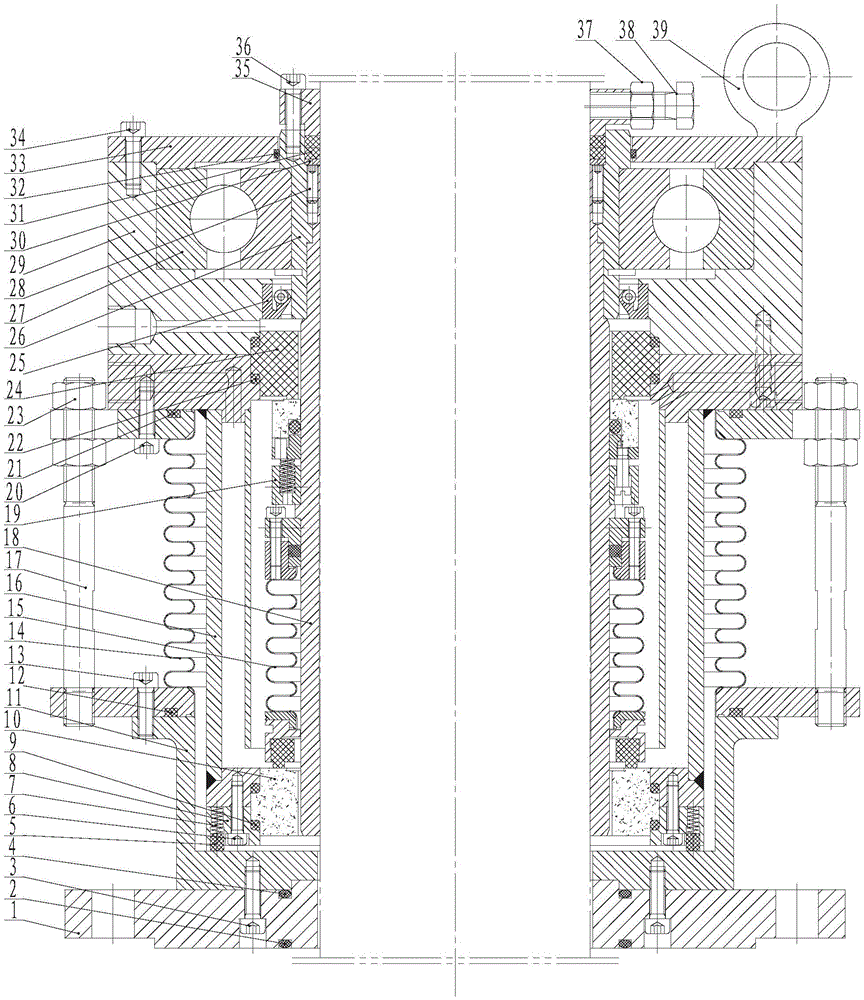 A double-end mechanical seal for follow-up kettle