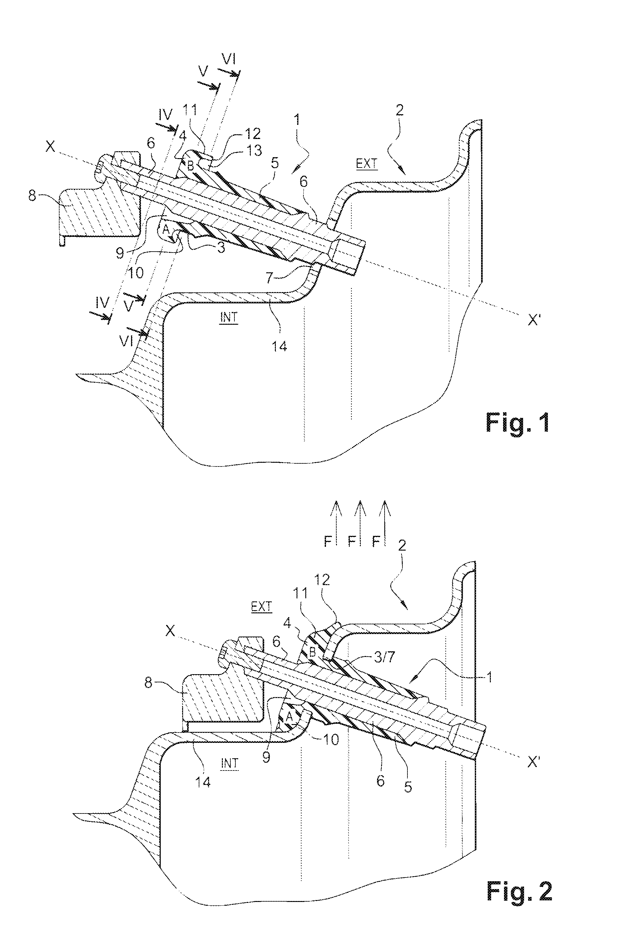 Asymmetric valve for vehicle wheel