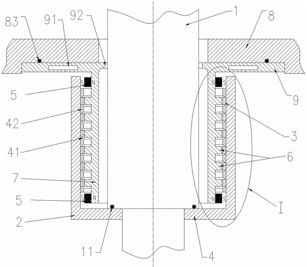 Magnetic fluid dynamic seal structure suitable for high speed