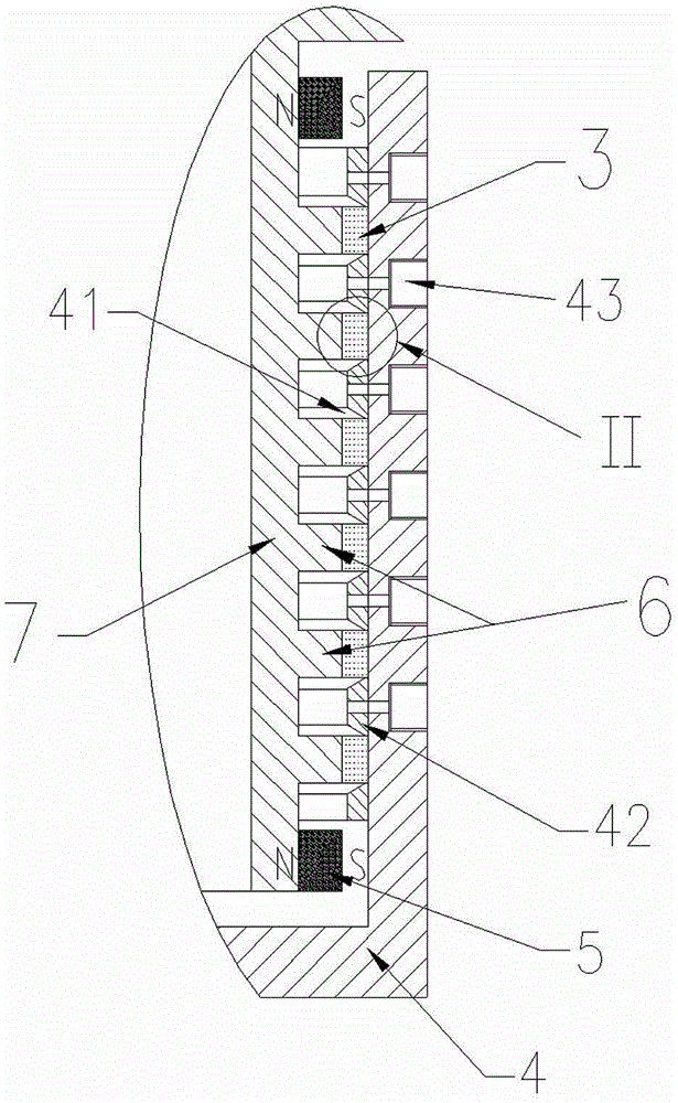 Magnetic fluid dynamic seal structure suitable for high speed