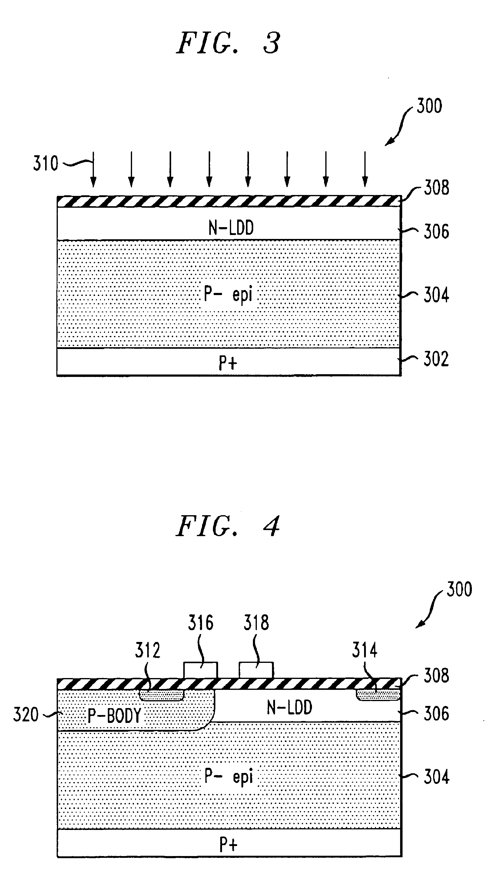 Metal-oxide-semiconductor device including a buried lightly-doped drain region