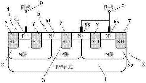 A High Area Efficiency Diode Triggered SCR Based on Two-Dimensional Design