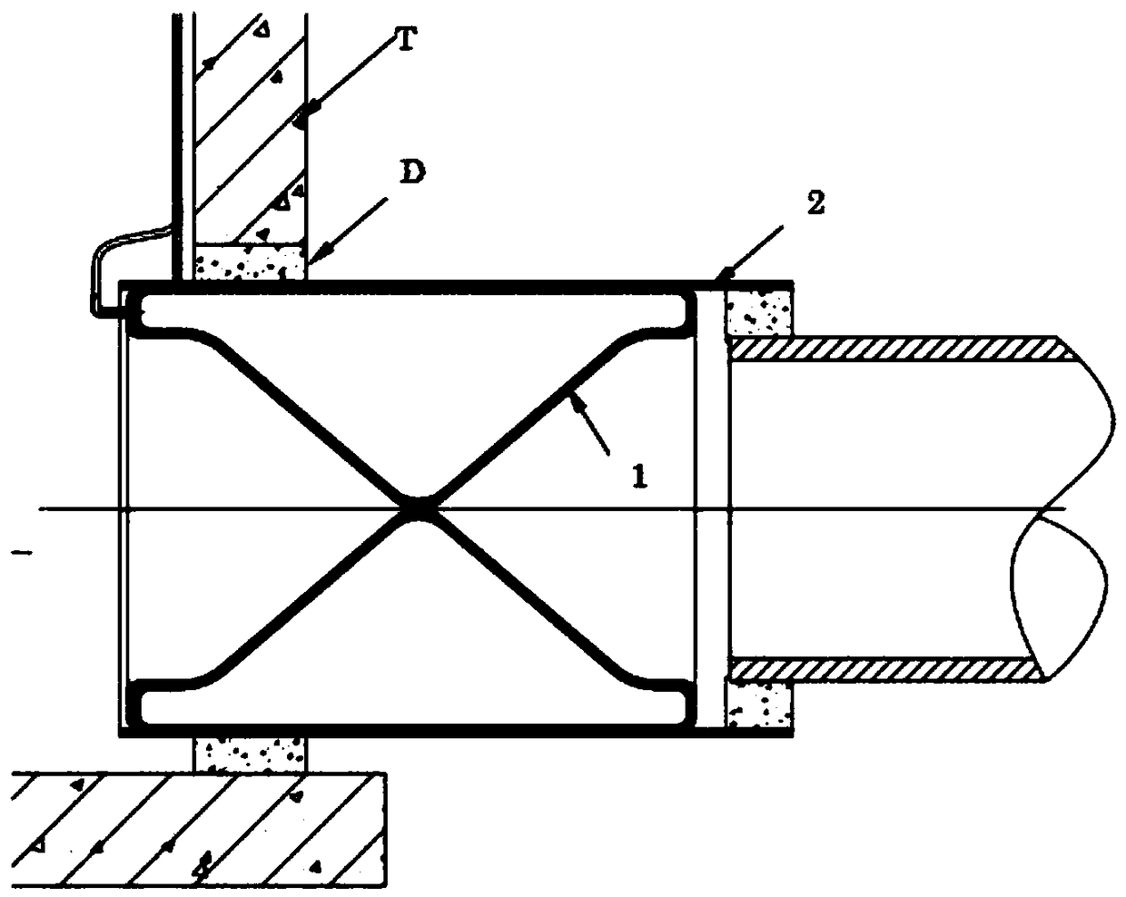 Cut-off device with capsule, distributing well and control system thereof