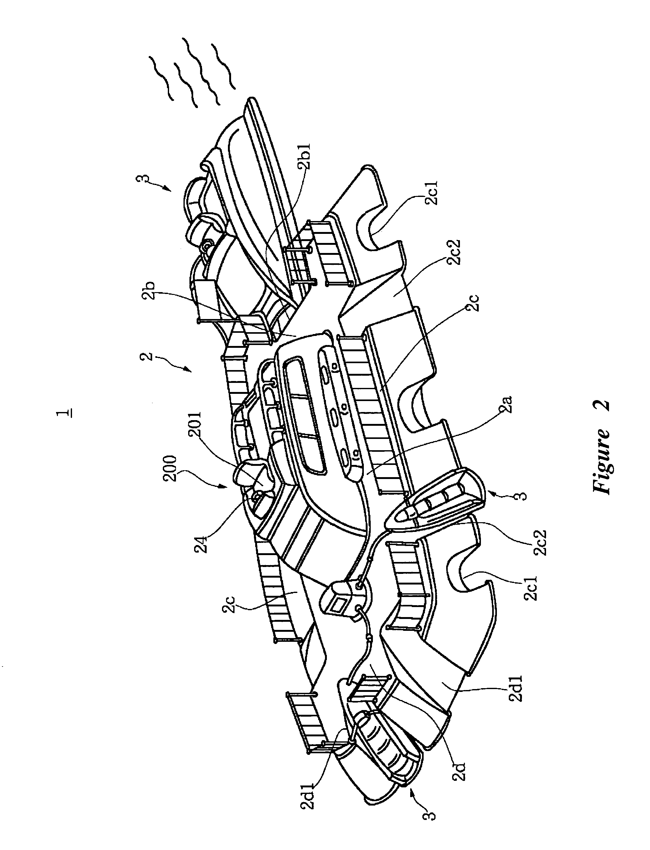 Parent-child type boat with generator