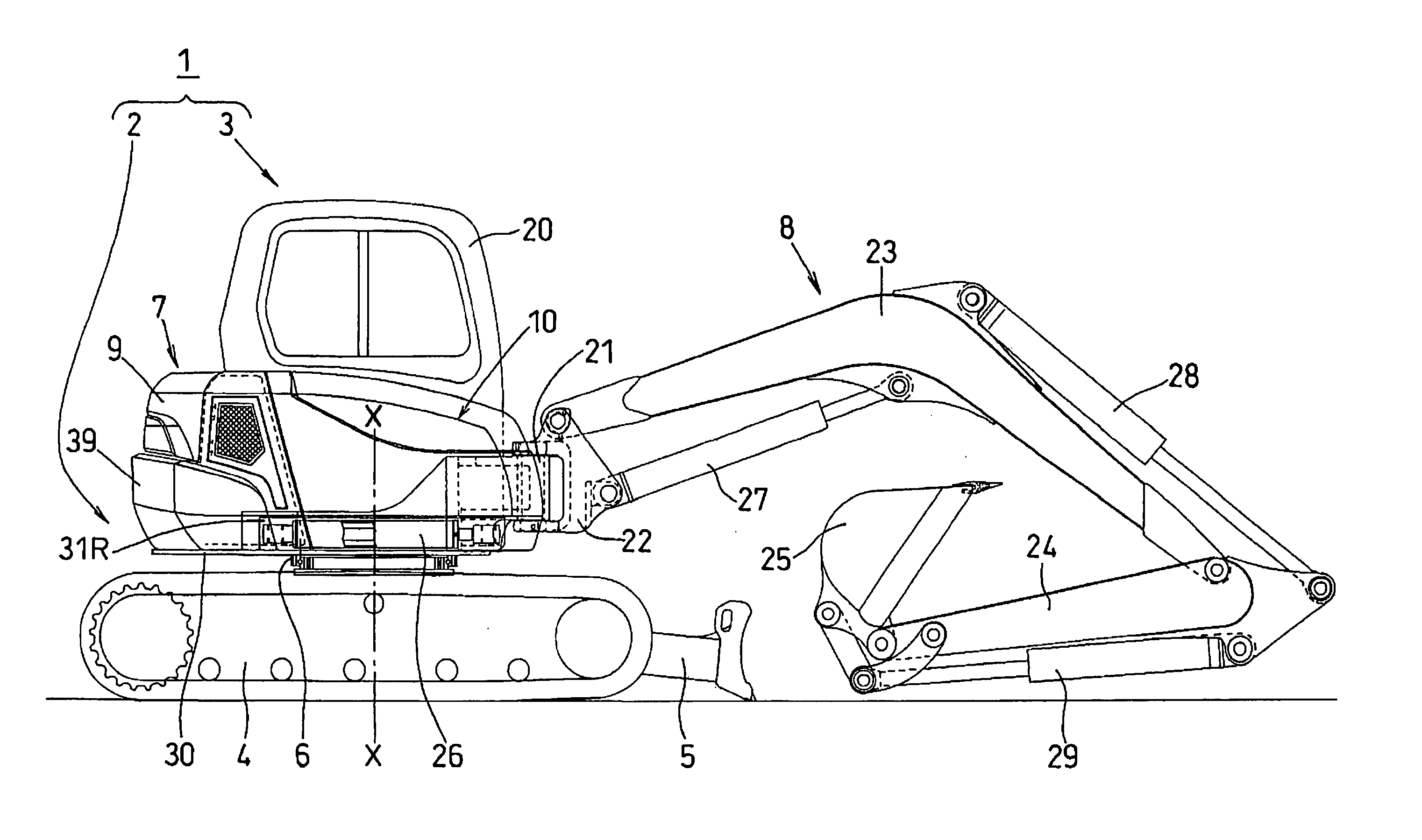 Swiveling work machine