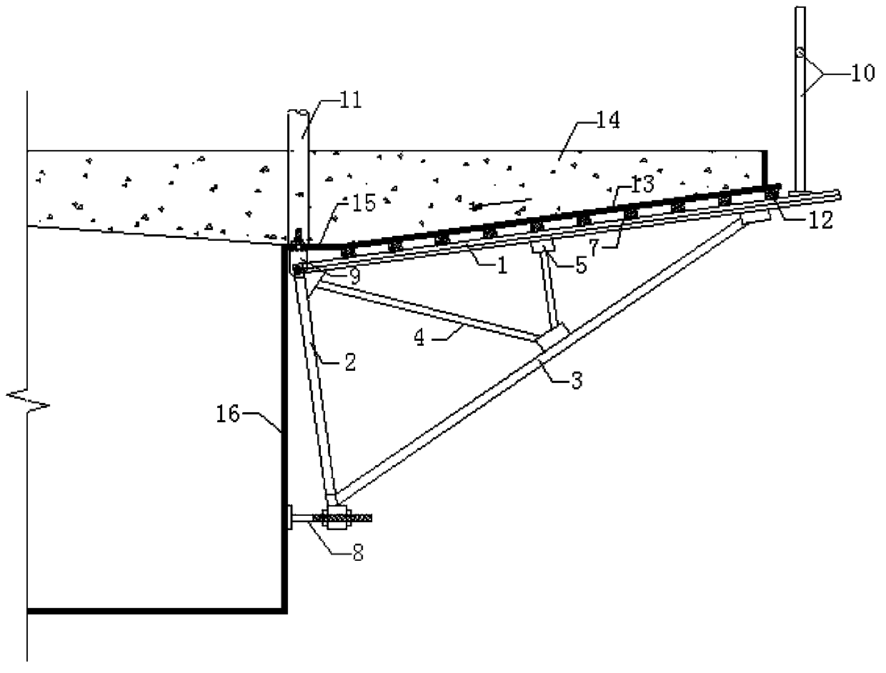 Single-point fixing adjustable cantilever tripod