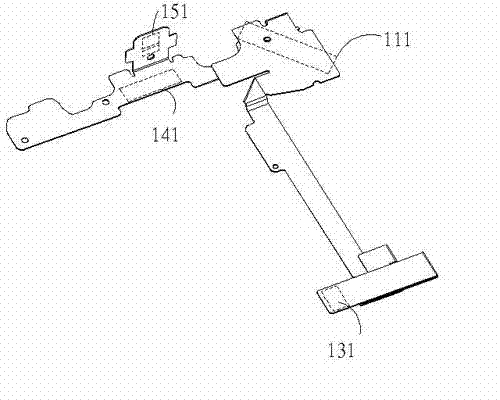 Method for connecting bending flexible circuit board in mobile phone and flexible circuit board