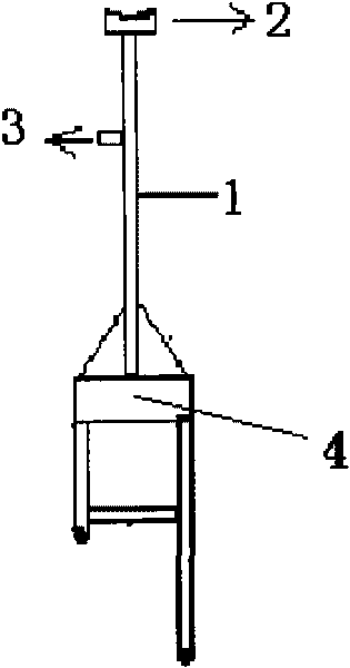 Crutch facilitating going upstairs and going downstairs