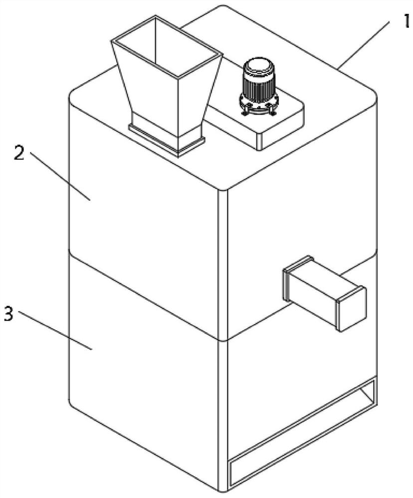 A traditional Chinese medicine processing device integrating grinding and screening