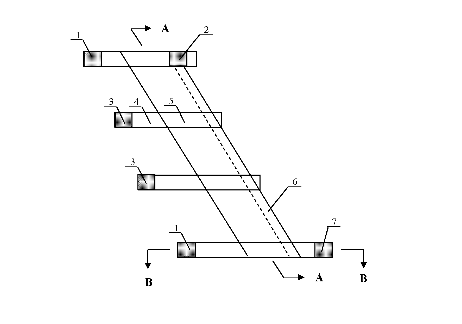 Sublevel open-stop and delayed filling mining method