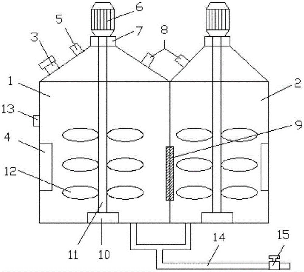 Methane tank with stirring function