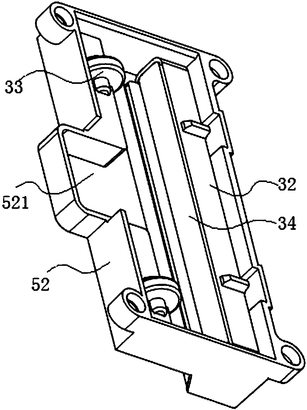 Squeezing, cleaning and dewatering mop bucket for flat-plate mop