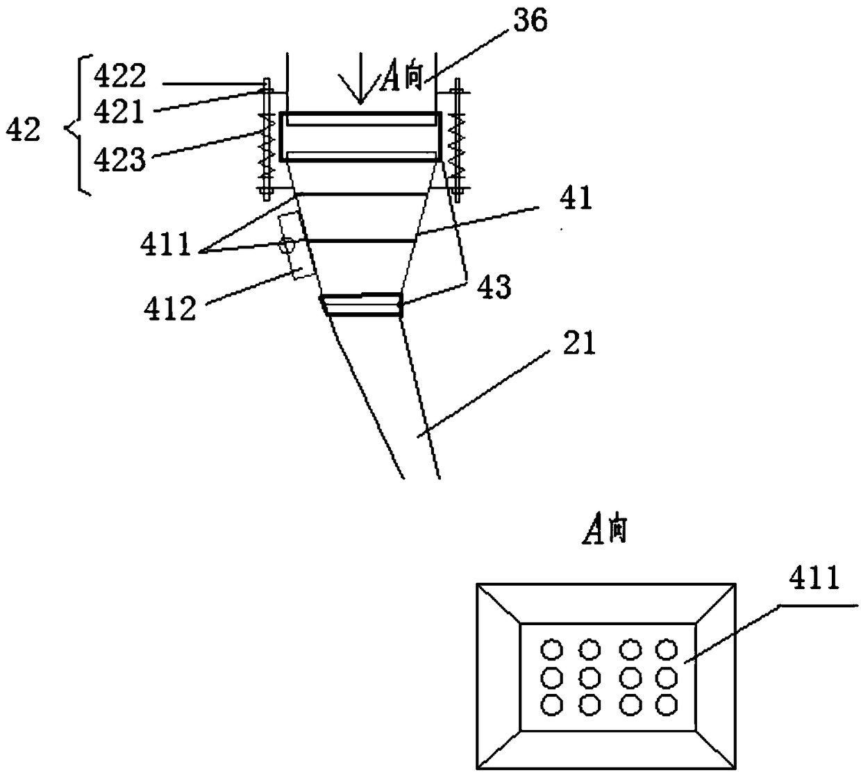 Mixing system for conveying gypsum powder