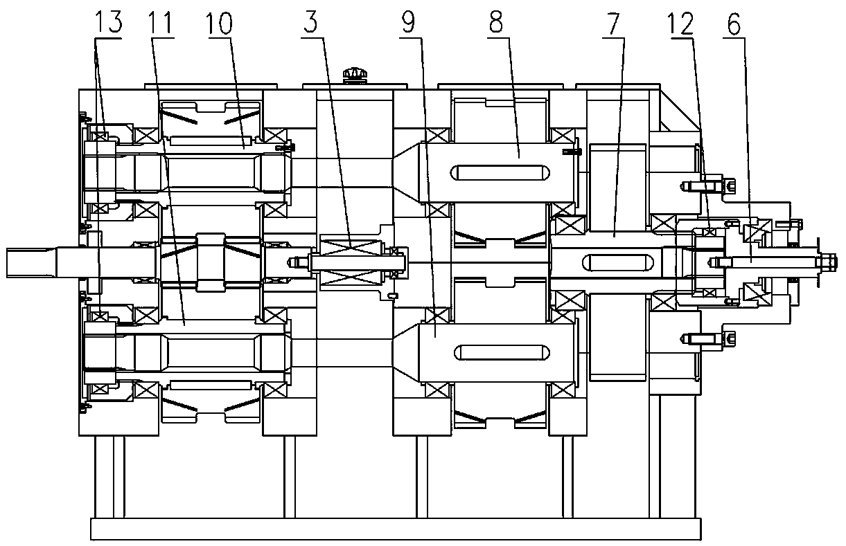 Main drive gearbox of twin-screw extrusion machine