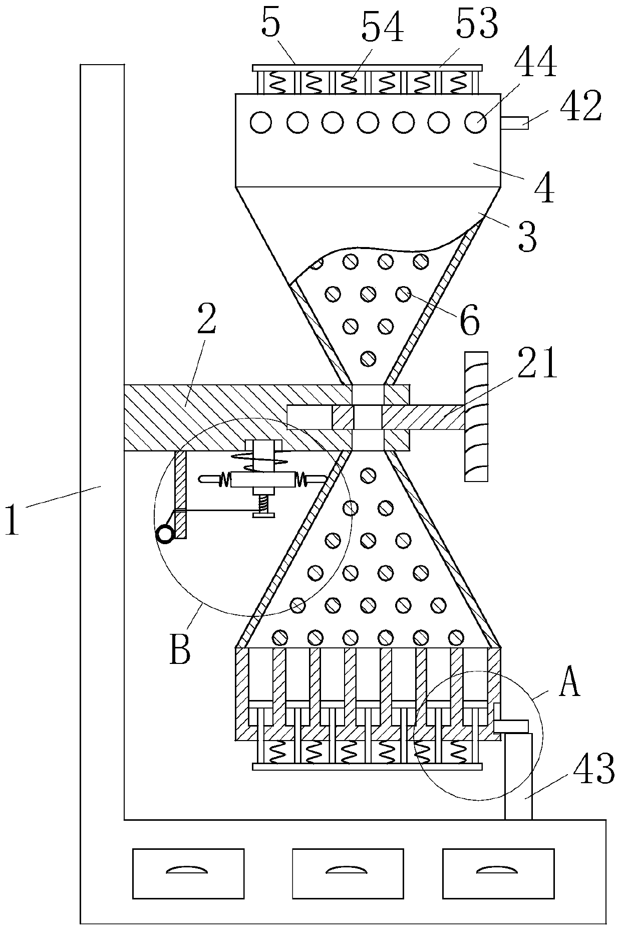 Teaching assisting device for mathematical probability class