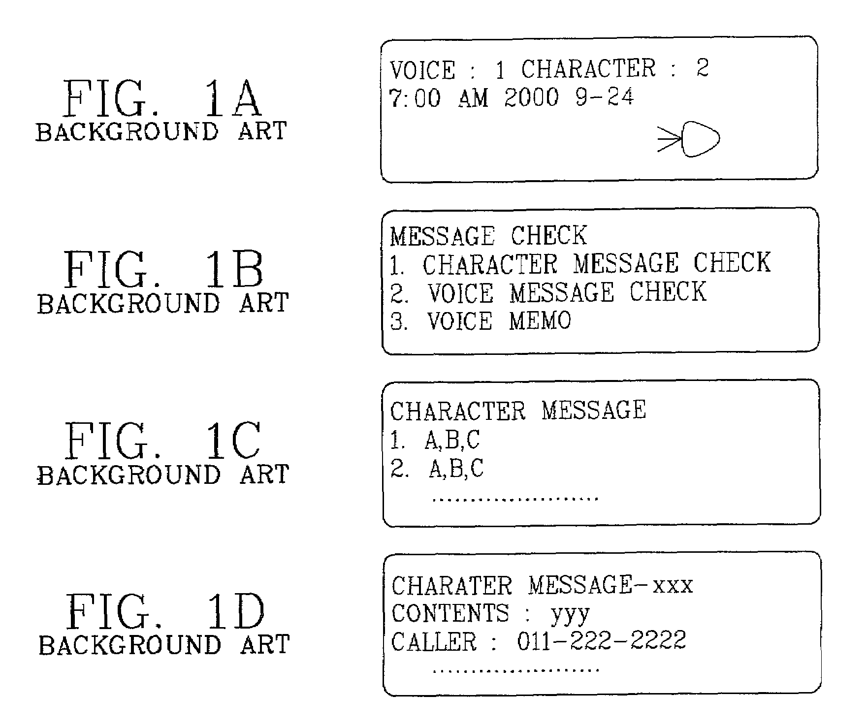 Message display method in mobile terminal