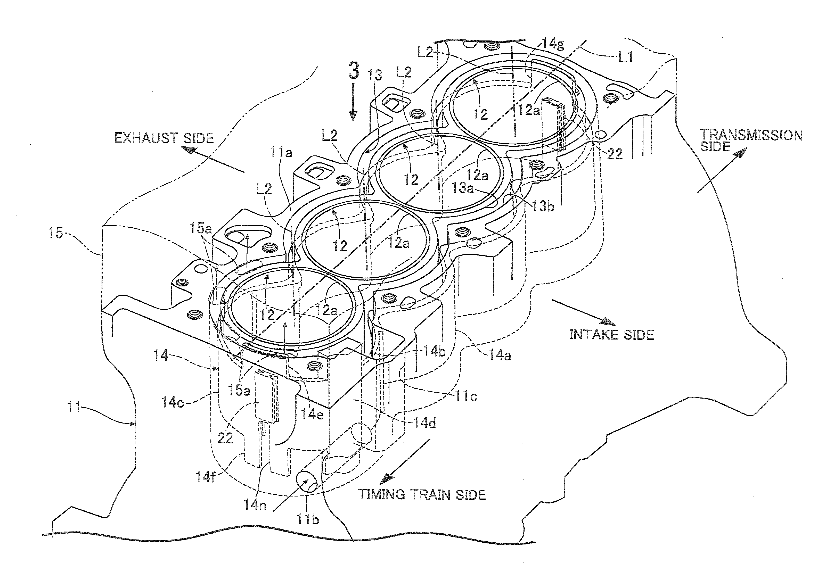 Cooling structure for internal combustion engine