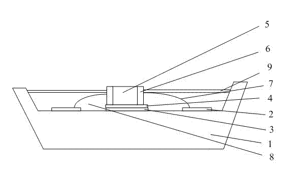 Method for welding LED chip to ceramic body through ultrasonic waves at normal temperature