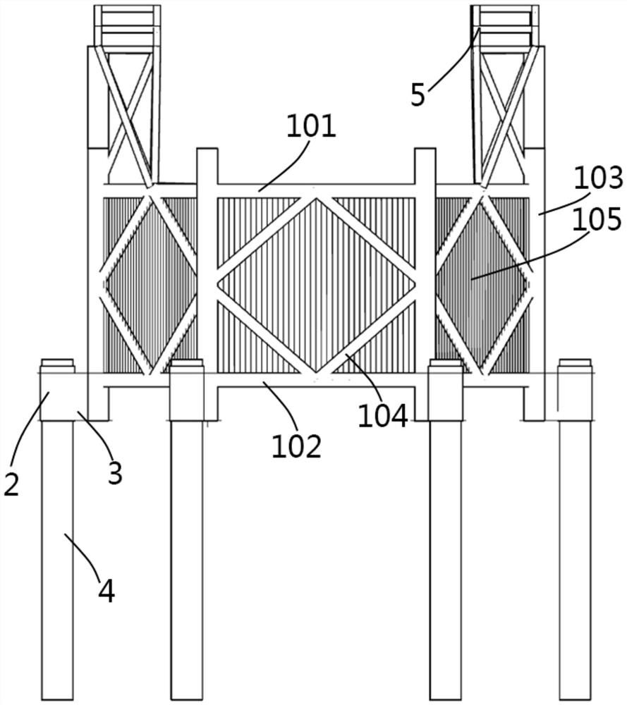 Anti-typhoon piling type mariculture net cage platform