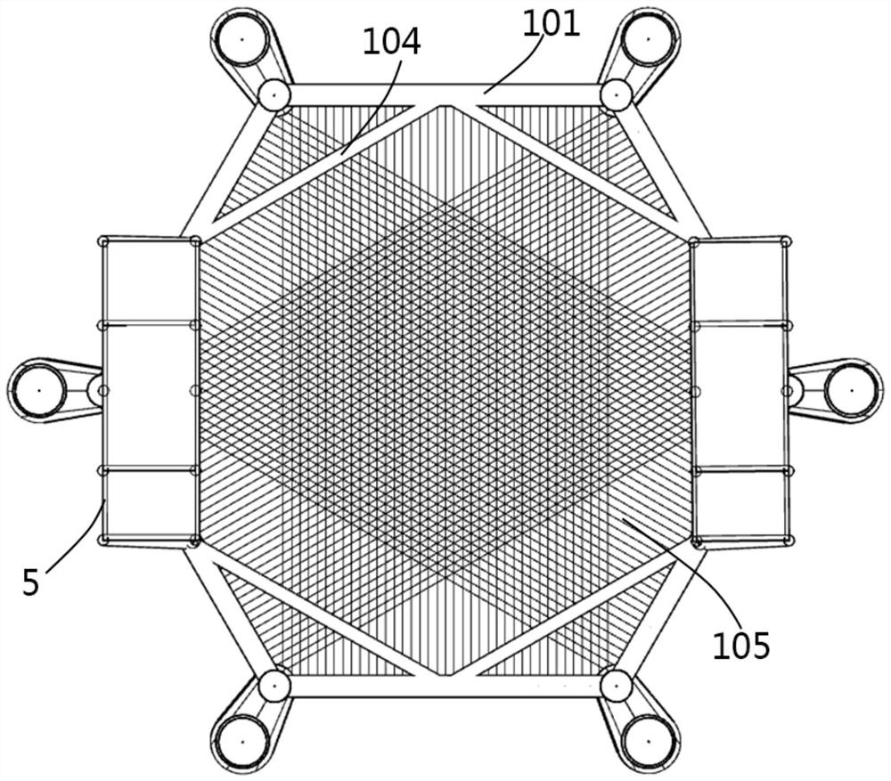 Anti-typhoon piling type mariculture net cage platform