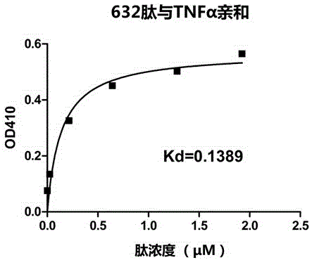 High-affinity peptide for tumor necrosis factor alpha and application of high-affinity peptide