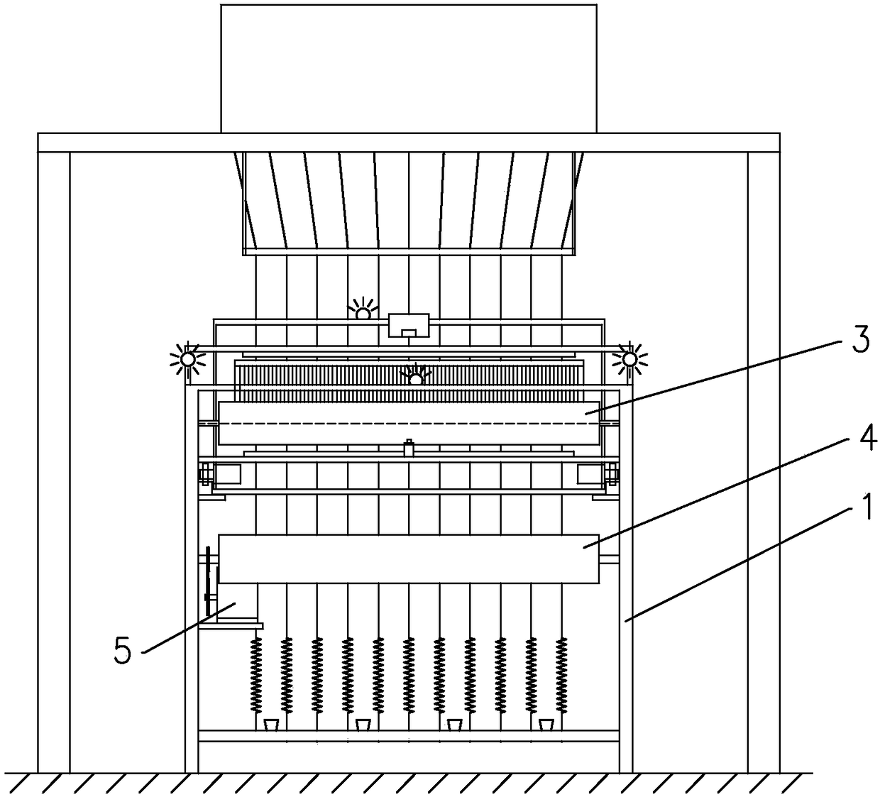 Constant-tension warp and k'o-ssy feeding machine