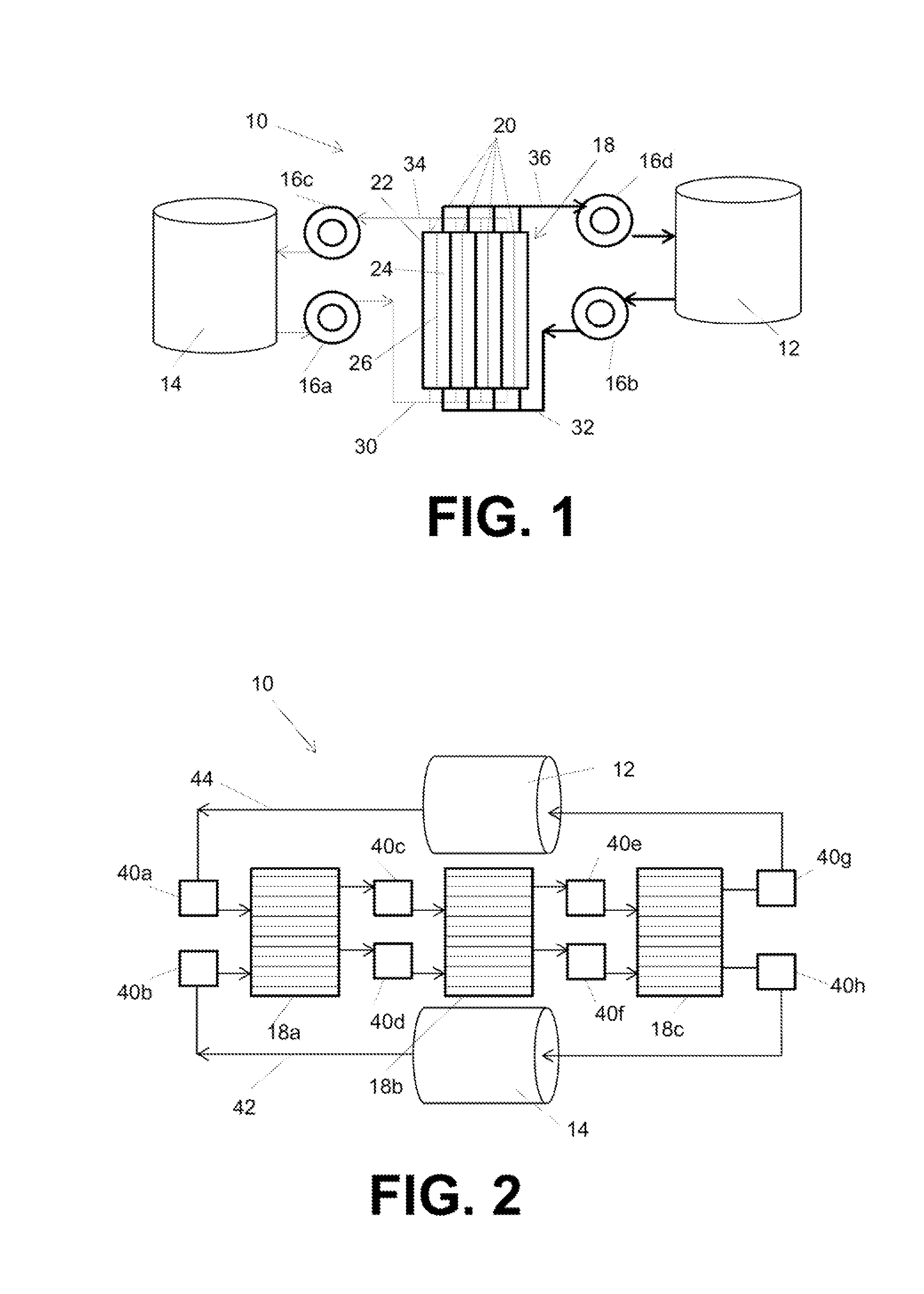 Pressure balancing of electrolytes in redox flow batteries