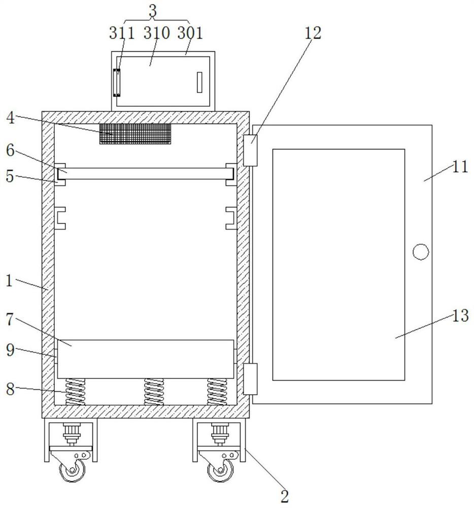 Fire-fighting inspection cabinet with drying and moisture-proof functions