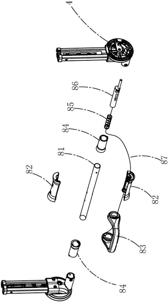 Baby stroller folding structure