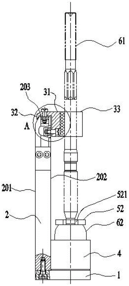 A ball head swing angle measuring device and measuring method