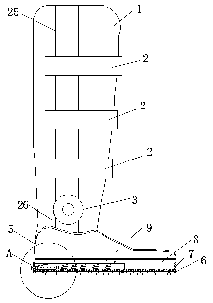 Foot fixing device for hand and foot surgery nursing