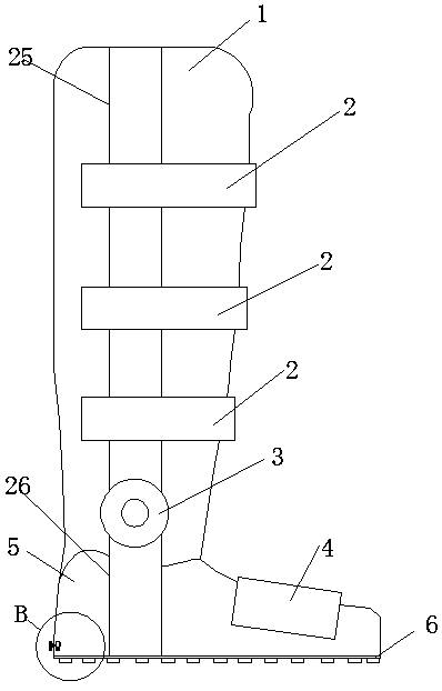 Foot fixing device for hand and foot surgery nursing