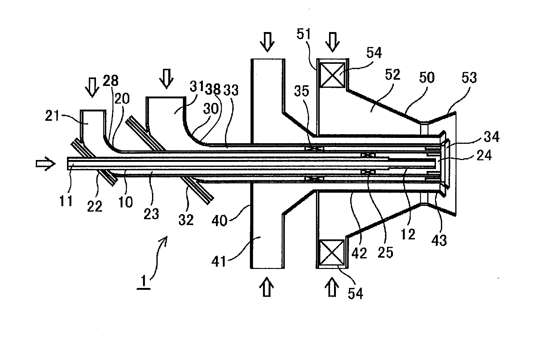 Biomass-mixed, pulverized coal-fired burner and fuel combustion method