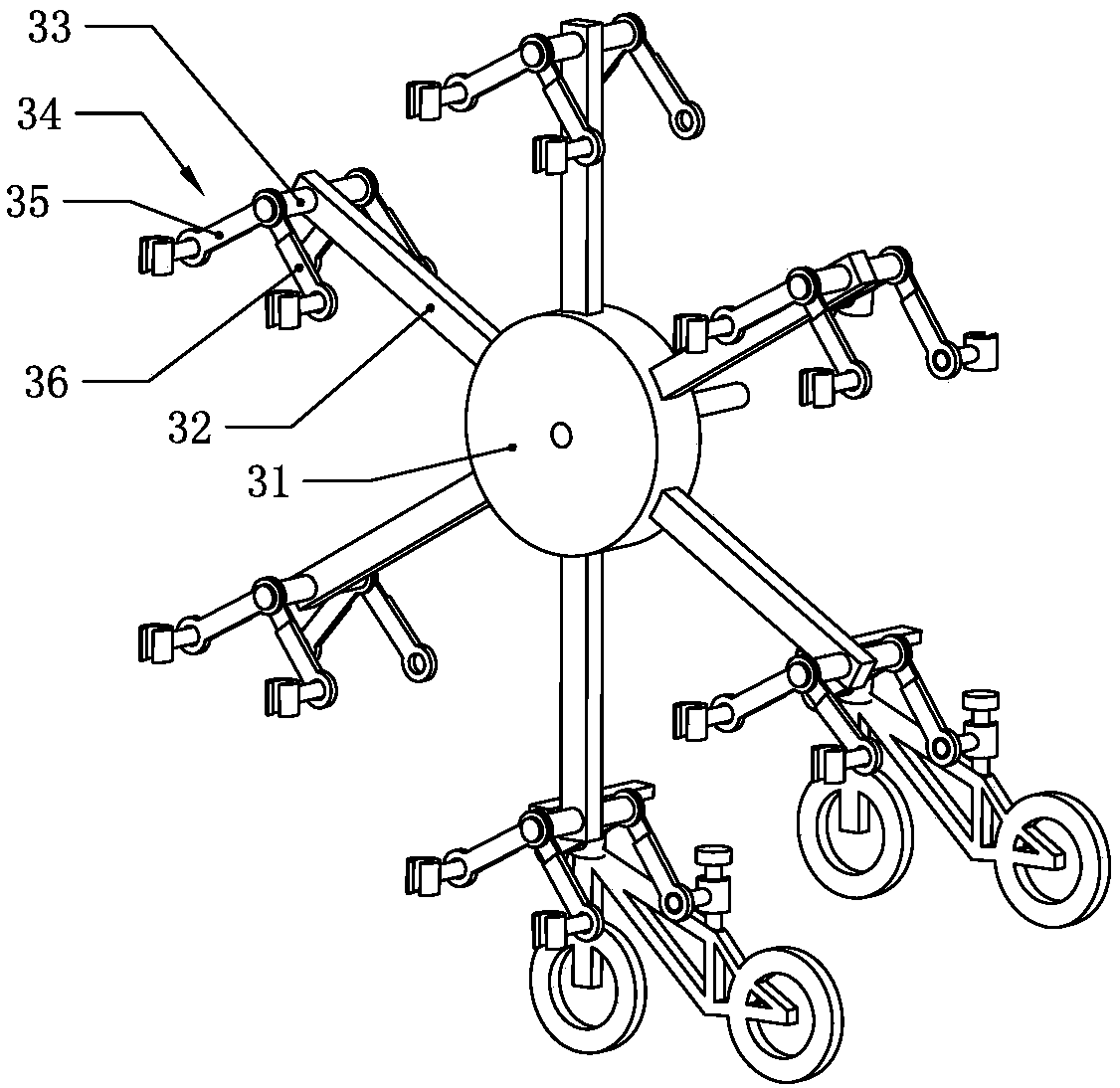 Solar and multi-side rotation type three-dimensional bicycle parking device