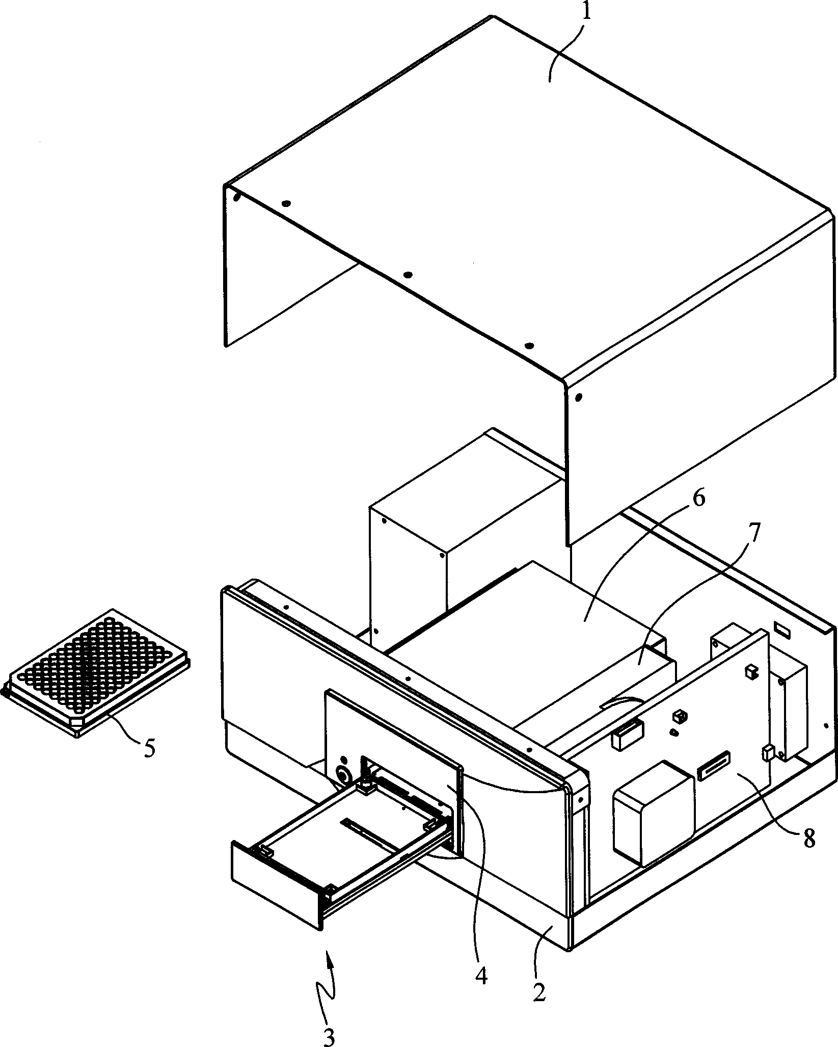 Microarray biochip reflective image obtaining and analysis device and method