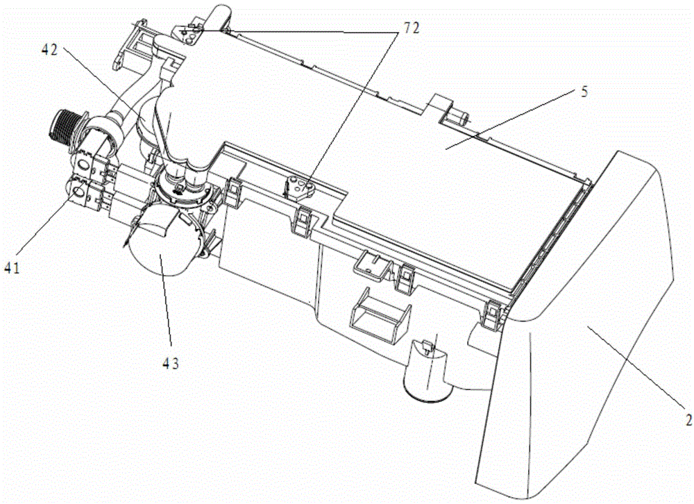 Washing machine detergent feeding mechanism and washing machine comprising same