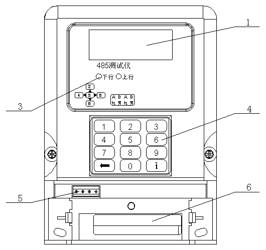 Negative control terminal communication interface bidirectional tester based on electricity larceny preventing device