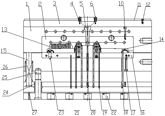 Injection mold for thin-walled deep-cavity electromechanical shell