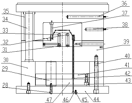 Injection mold for thin-walled deep-cavity electromechanical shell