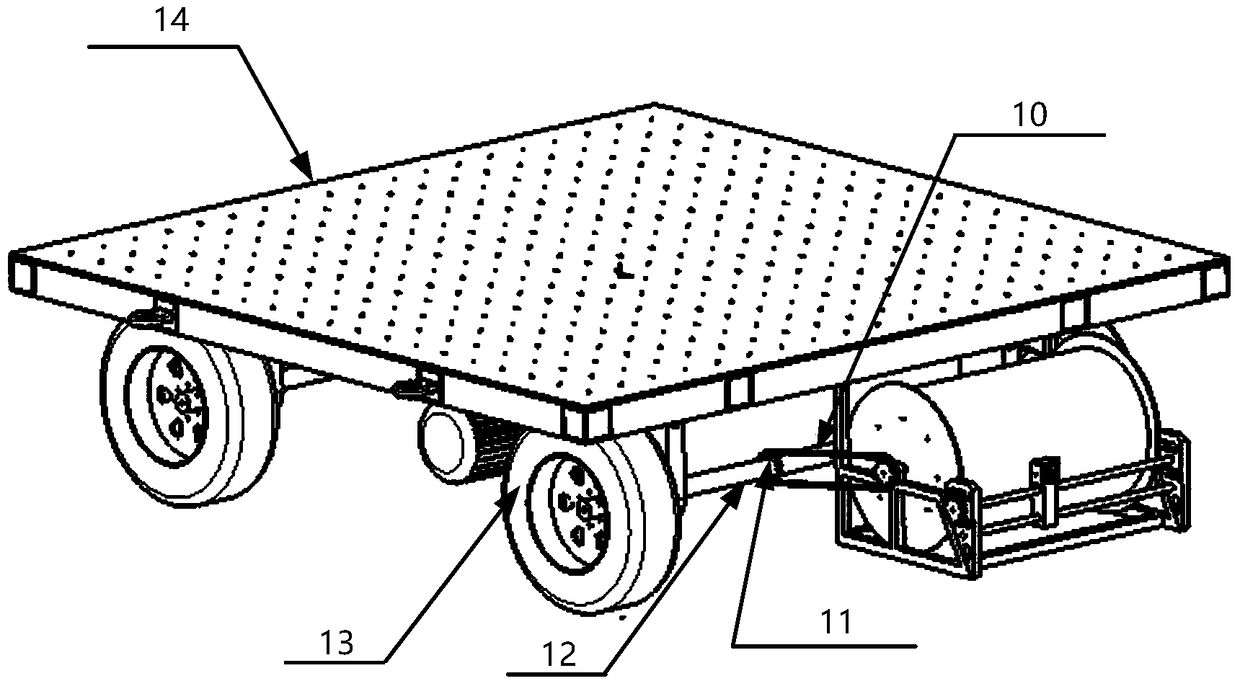 Synchronous take-up and pay-off device between vehicle grounds