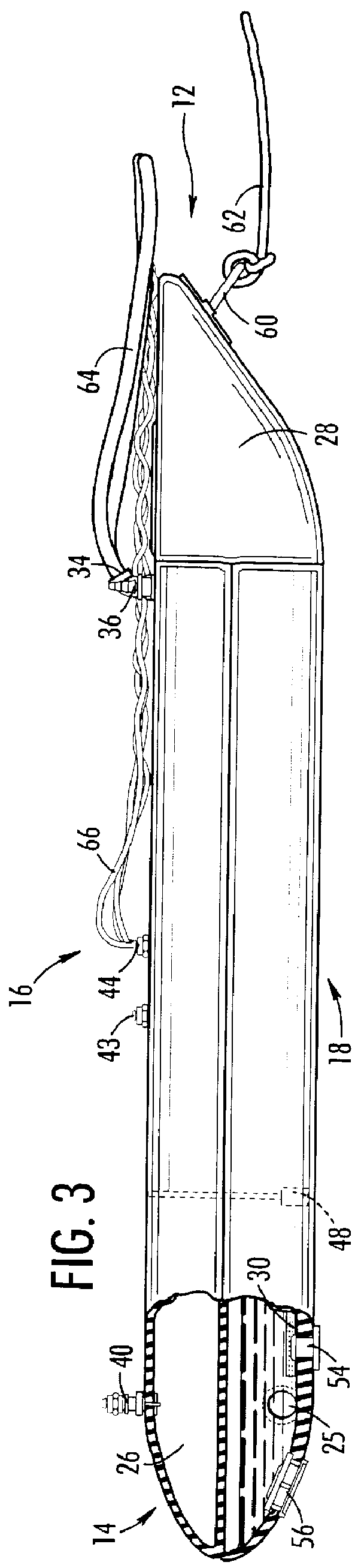 Floatable auxiliary fuel tank