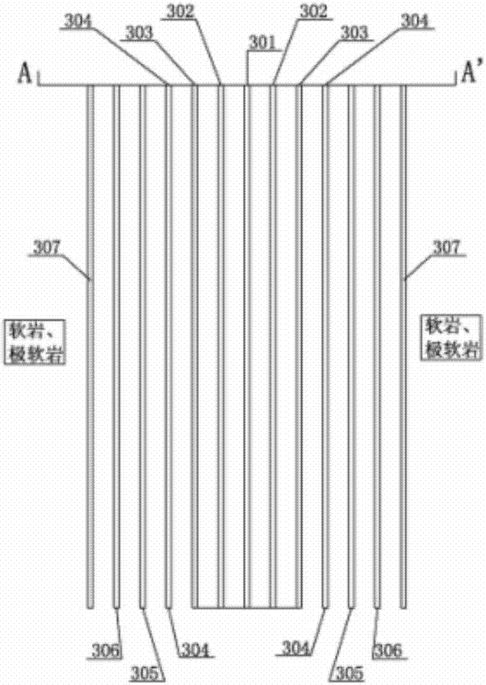 Method for smooth blasting excavation of large-diameter surge shaft and long-footage pilot well in soft-rock and extremely-soft-rock area