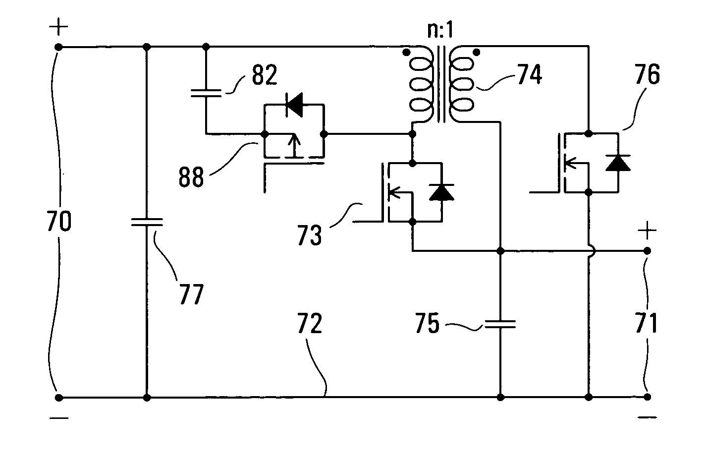 DC converters having buck or boost configurations