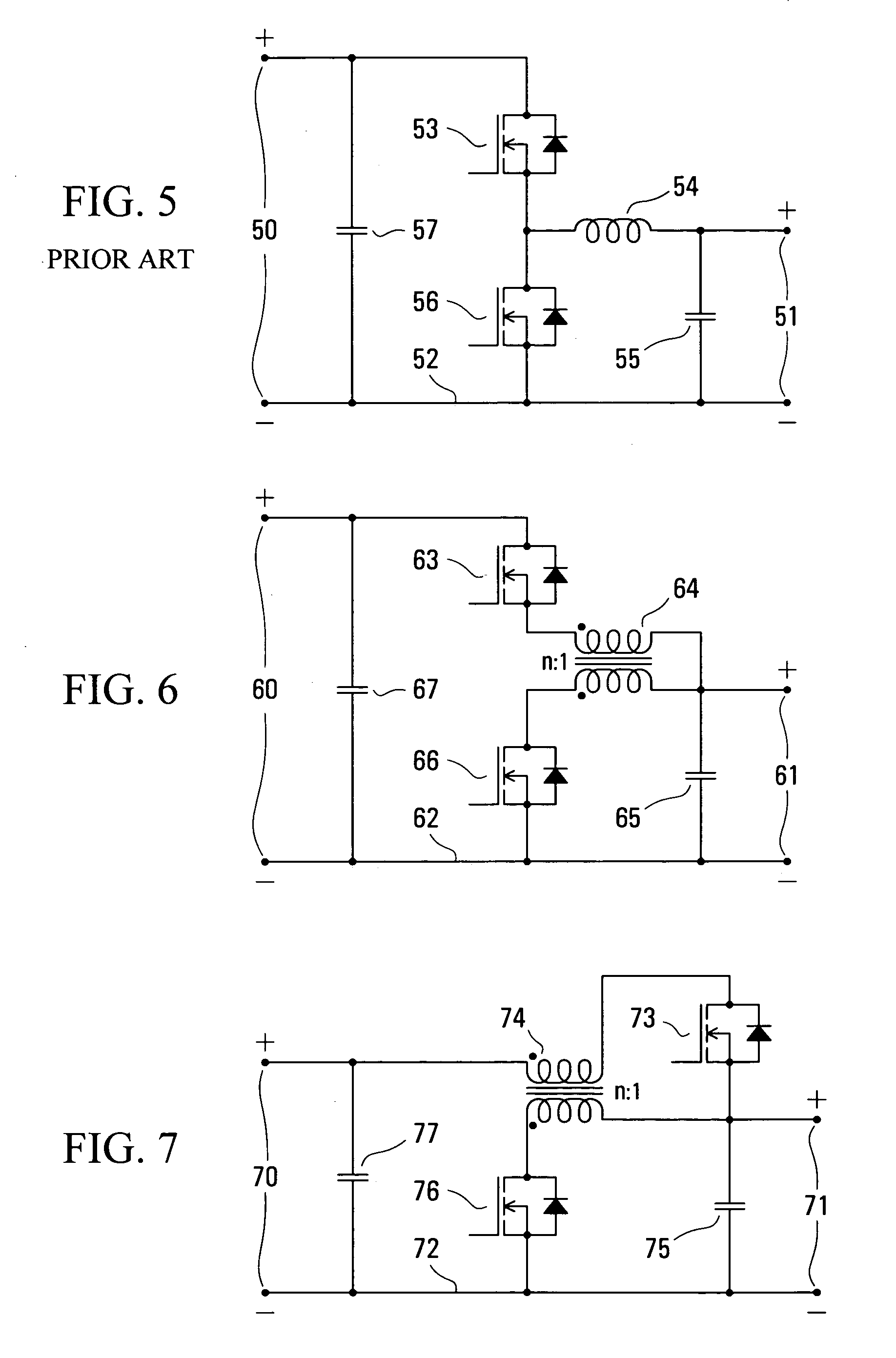 DC converters having buck or boost configurations