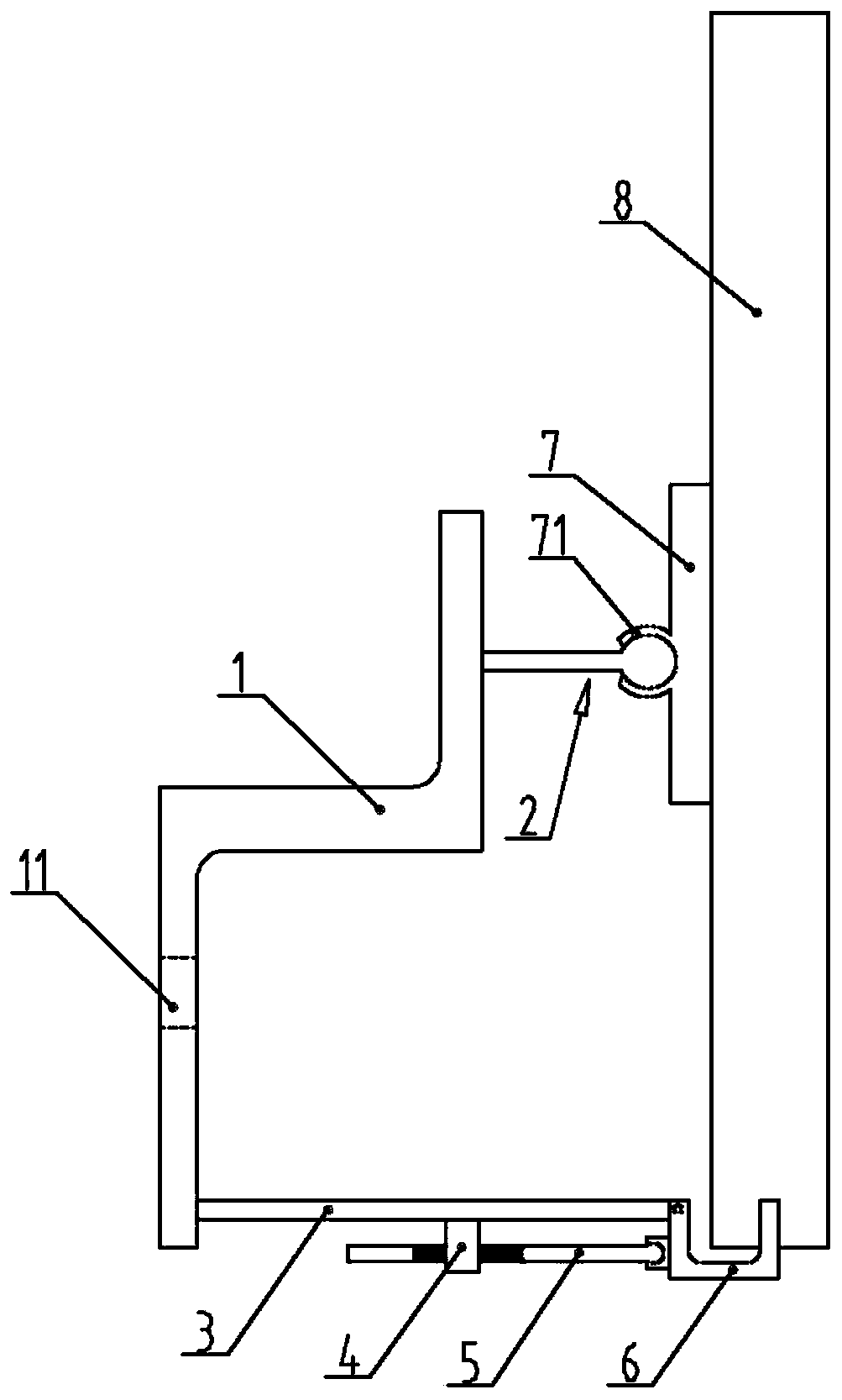 Curtain wall with adjustable curtain wall board mounting angle and angle adjusting method