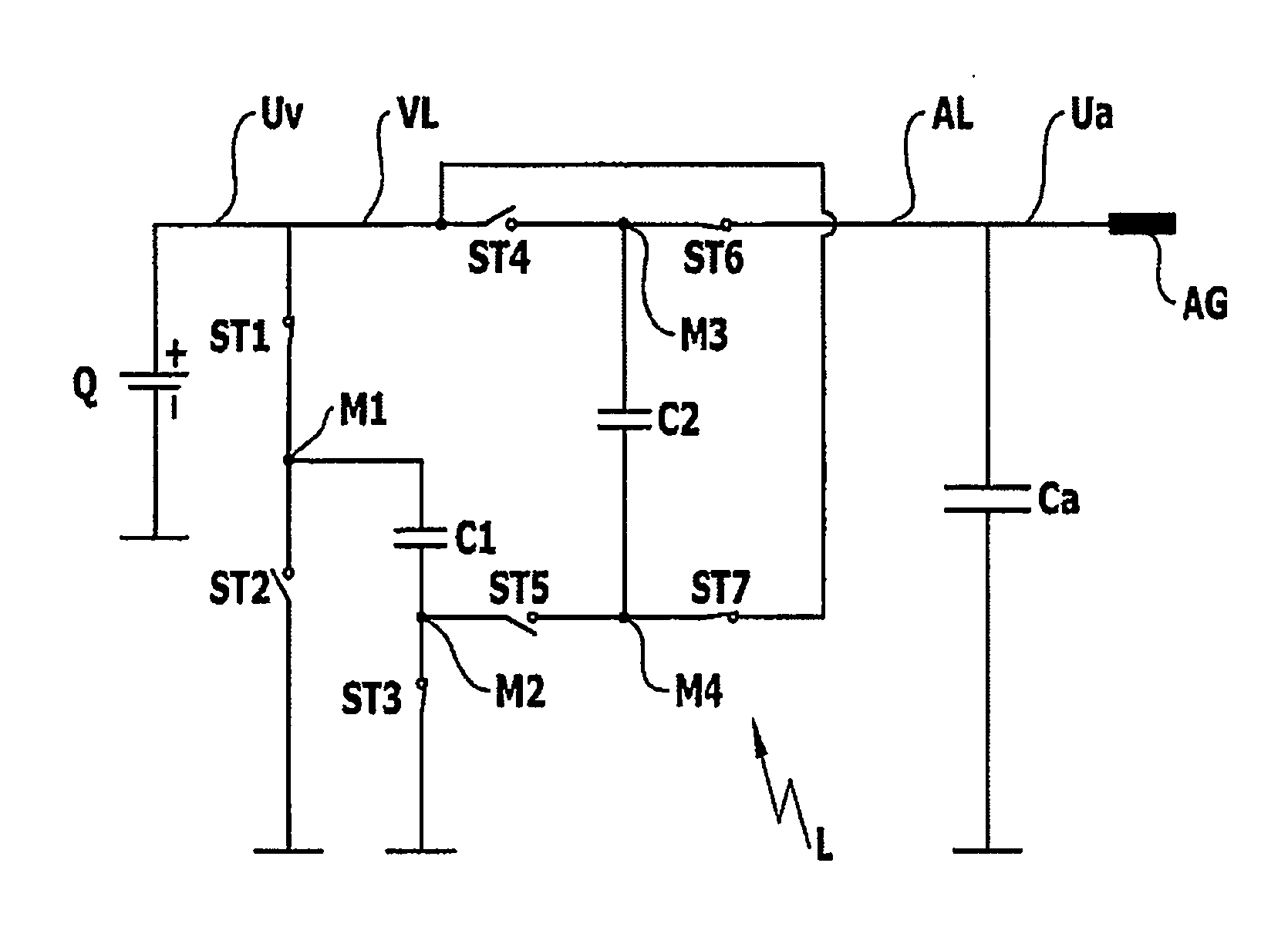 Power supply having a charge pump circuit