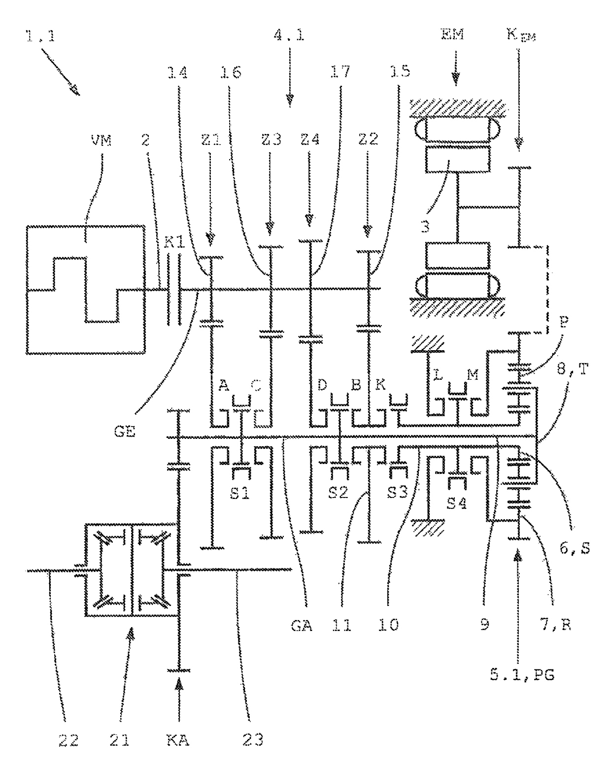 Hybrid drive of a motor vehicle