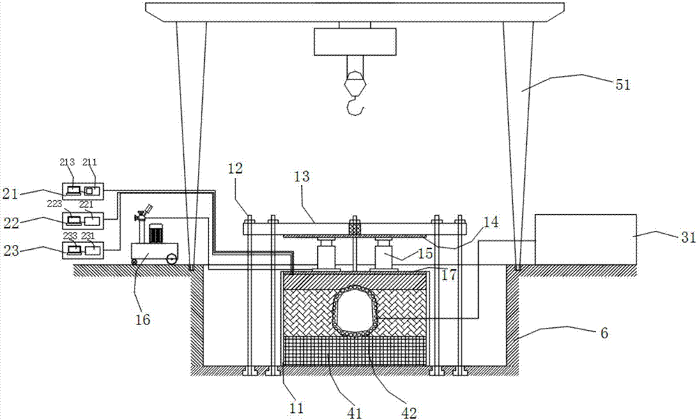 Experiment device and experiment method for physical model for tunnel construction adopting pipe roofing freezing method